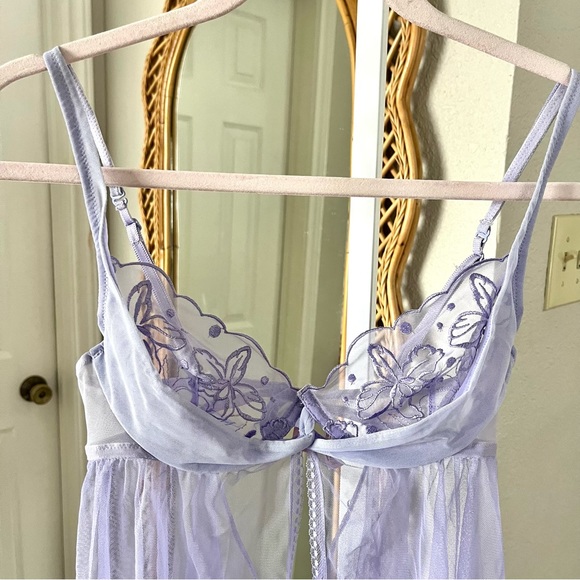 Victoria’s Secret / Lilac Floral Lingerie Slip Nightgown - Picture 2 of 5